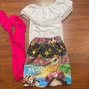 Girls Cinco de Mayo Mexican skirt  size 4